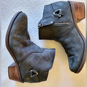 Teva Boots Gray Womens  9 Foxy Ankle Booties Heels Side Zipper 1008317